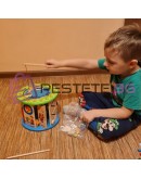 Дървен образователен куб монтесори за деца с много функции и игри 11в1